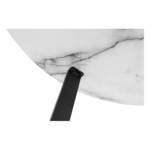 Kép 5/5 - Dohányzóasztal, fehér márvány/fekete érc, SALINO