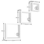 Kép 2/2 - Polcok, 3 db, fehér, KVADRO New DR-WS-6103