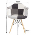 Kép 7/7 - Fotel, anyag patchwork/bükk, KUBIS NEW