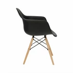 Kép 8/26 - Fotel, fekete/bükk, DAMEN NEW