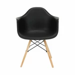 Kép 10/26 - Fotel, fekete/bükk, DAMEN NEW