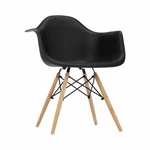 Kép 11/26 - Fotel, fekete/bükk, DAMEN NEW