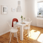 Kép 2/5 - Étkezőasztal, fehér, 86x60 cm,  TARINIO