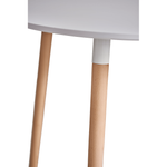 Kép 3/8 - Étkezőasztal, fehér/bükk, átmérő 60 cm, ELCAN