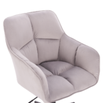 Kép 4/6 - Irodai szék, szürke Velvet anyag/fekete, HAGRID