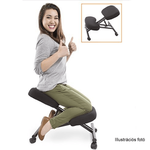 Kép 4/9 - Ergonomikus zsámoly, szürke/fekete, RUFUS