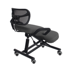 Kép 7/9 - Ergonomikus zsámoly, szürke/fekete, RUFUS