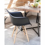 Kép 18/26 - Fotel, fekete/bükk, DAMEN NEW