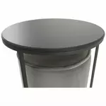 Kép 17/20 - Szett kisasztal és puff, szürke Velvet anyag/sötétszürke, LEILA