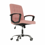 Kép 5/16 - Irodai szék, rózsaszín textilbőr RULIS