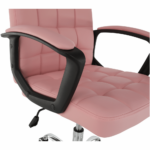 Kép 10/16 - Irodai szék, rózsaszín textilbőr RULIS