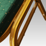 Kép 2/9 - Rakásolható szék, zöld/matt arany keret, ZINA 2 NEW