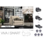 Kép 1/2 - VIVA I SMART előre nyíló rugós, ágyneműtartós fotelágy