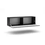 Kép 2/4 - VIVO 03 függő szekrény + LED fekete/fekete fényes