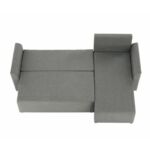 Kép 3/5 - PLAY sarok ülőgarnitúra szürke szövettel ágyazható, ágyneműtartós