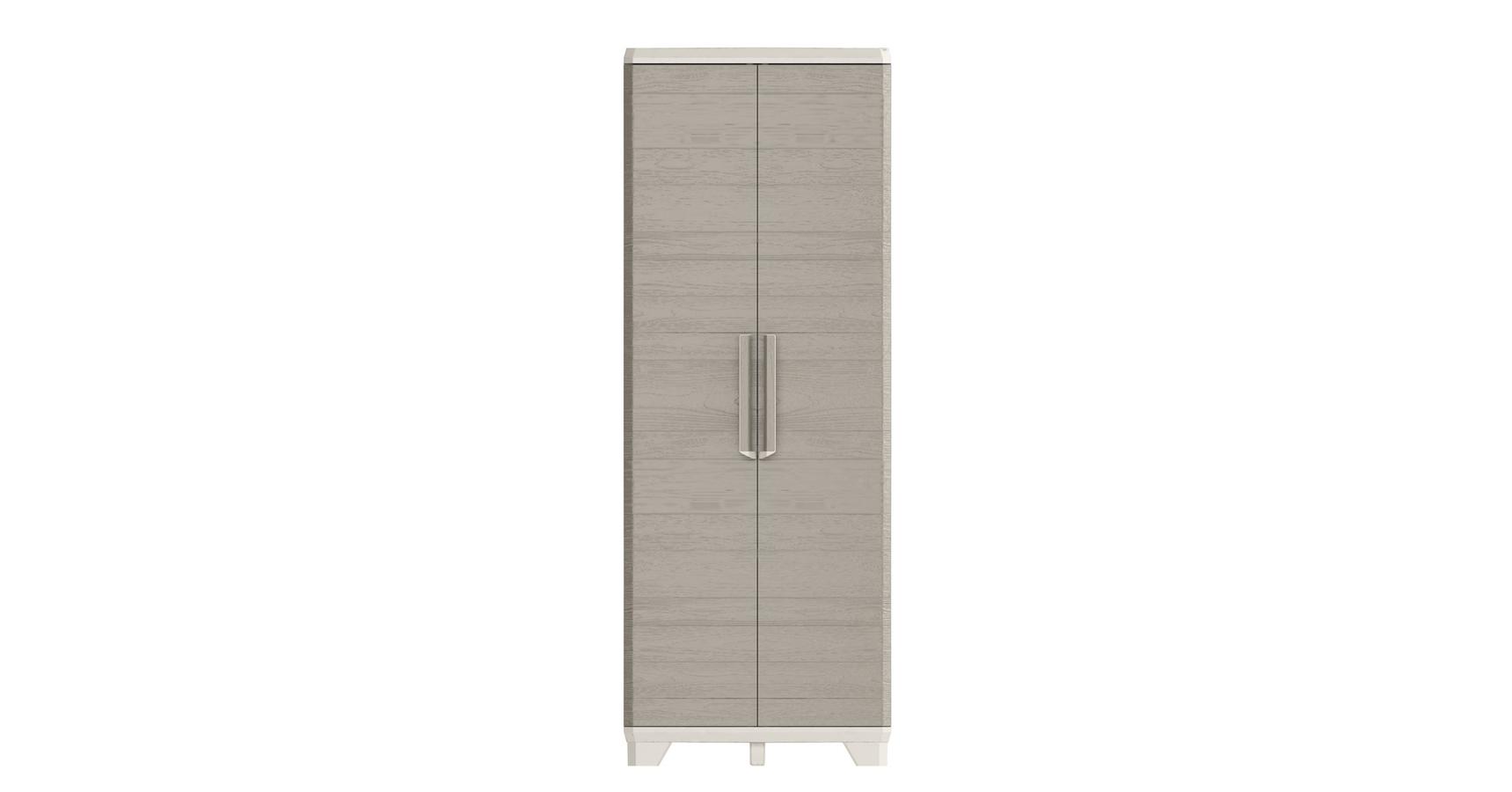 KETER WOOD GRAIN HIGH műanyag szekrény szürke 182 cm Kerti