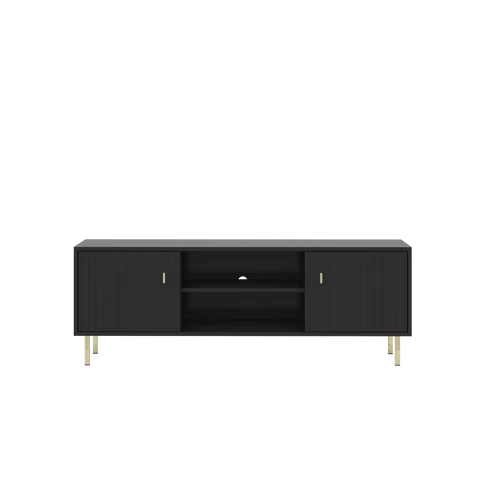 Piano Tv szekrény 2D fekete