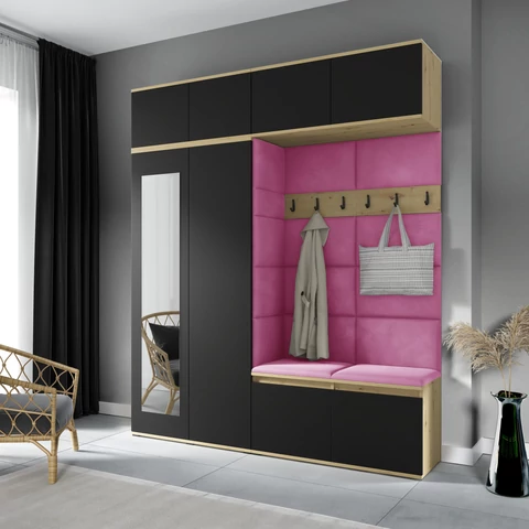 Emi 16 kárpitozott előszobafal tükörrel