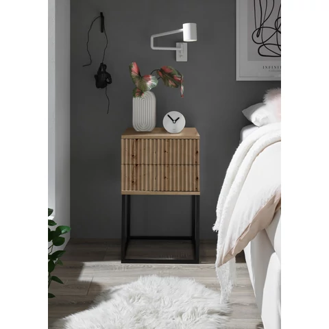 MARLE III. 2 fiókos éjjeliszekrény artisan tölgy színben 40 cm