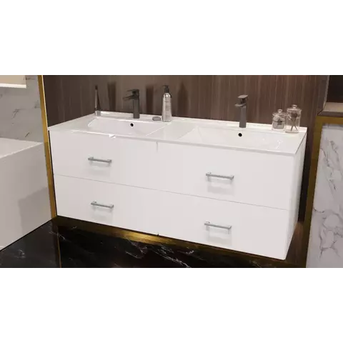 NOEL fürdőszoba szekrény + mosdóval 120 cm fehér színben