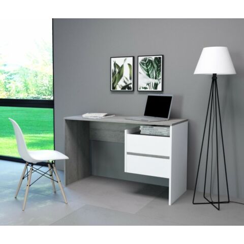PACO 03 íróasztal fehér-beton