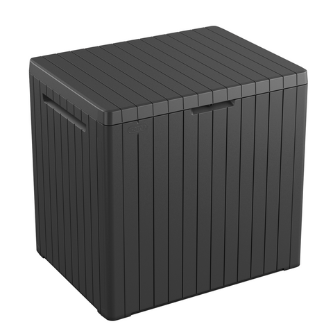 KETER CITY BOX műanyag tároló doboz, grafitszürke - 113L