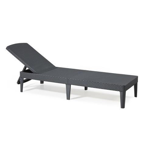 ALLIBERT JAIPUR exkluzív polyrattan kerti nyugágy - grafit - 188 cm
