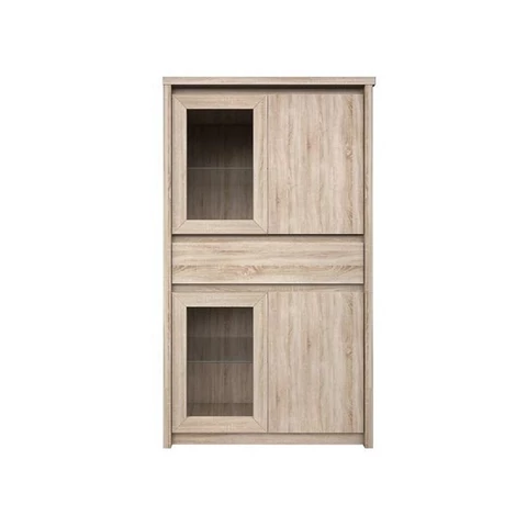 Vitrines szekrény DTD laminált Tölgy sonoma NORTY TYP 7