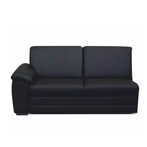 3-személyes kanapé támasztékkal műbőr fekete balos BITER 3 1B