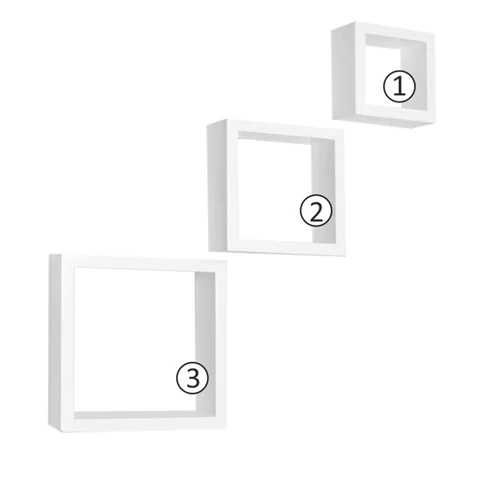 Polcok 3 db fehér KVADRO New DR-WS-6103
