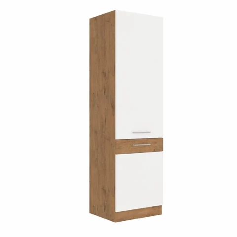 Magas szekrény lancelot tölgy  fehér extra magas fényű HG  VEGA 60 DK-210 2F