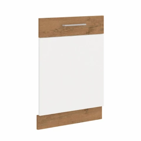 Ajtó beépített mosogatógépre lancelot tölgy  fehér extra magas fényű HG VEGA ZM 713x446