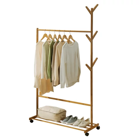 Kerekes akasztó bambus 100 cm széles VIKIR TYP 3