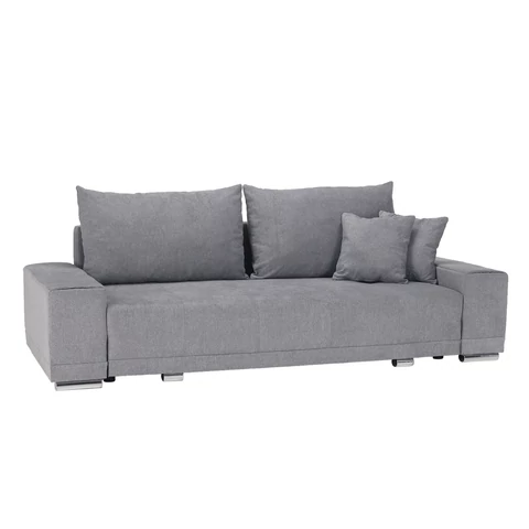 Kinyitható heverő, világosszürke, KEVAN BIG SOFA