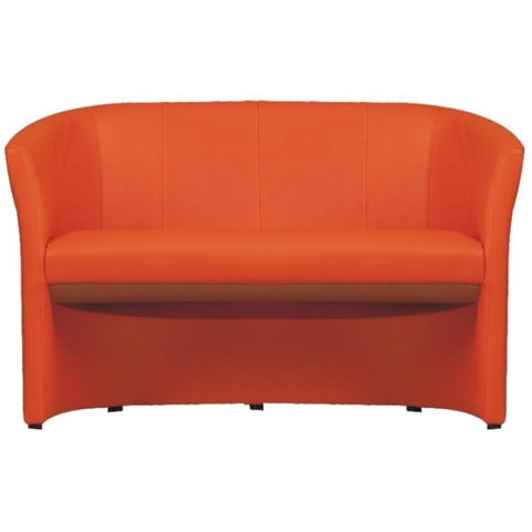 Dupla fotel narancssárga textilbőr CUBA