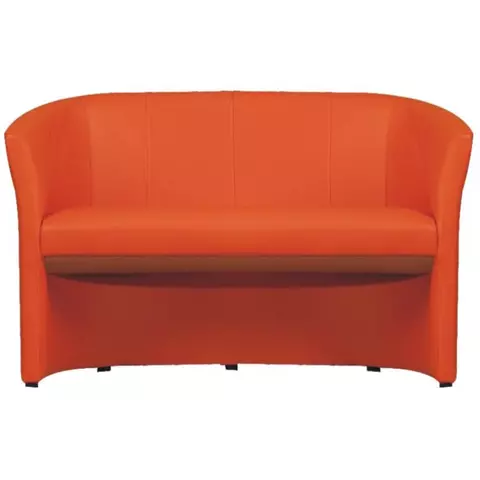 Dupla fotel narancssárga textilbőr CUBA