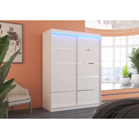 LED világítással ellátott tolóajtós szekrény LUFT 150