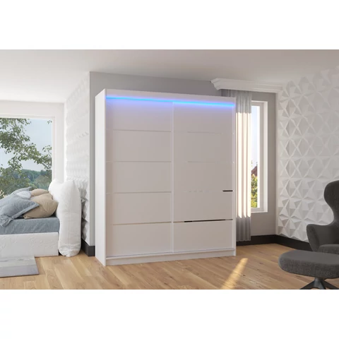 LED világítással ellátott tolóajtós szekrény SPECTRA 180