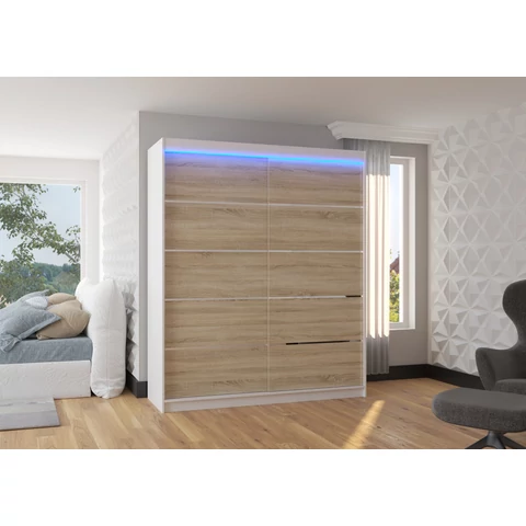 LED világítással ellátott tolóajtós szekrény SPECTRA 180