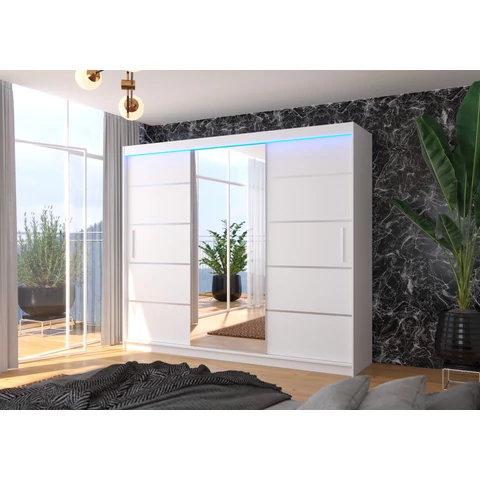 LED tükrös tolóajtós szekrény SALTO 250