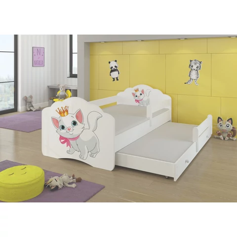 Kétszemélyes ágy korláttal és matracokkal CASIMO II CAT 160x80