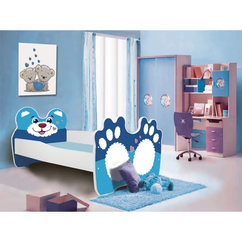 Ágy matraccal BEAR BLUE 140x70