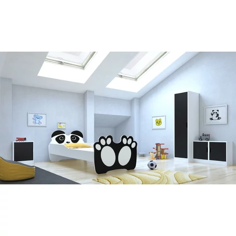 Ágy matraccal BEAR BLACK 140x70