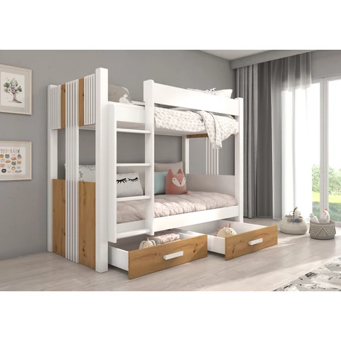 Ágy emeletes két személyes ARTA 180x80 matraccal