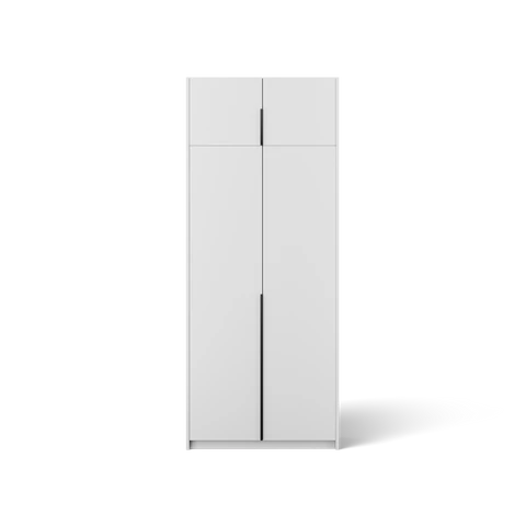 Bregma II felső szekrényelemmel Nyílóajtós szekrény, Bílá (100x250)-WB