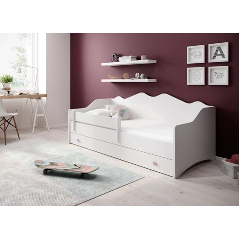 ADRK Furniture EMKA Pink, White matraccal 160x80 ágy