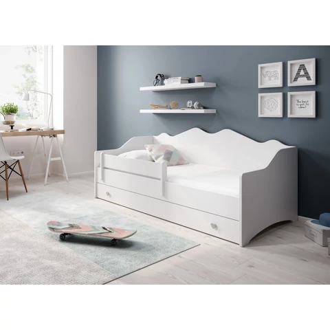 ADRK Furniture EMKA Gray, White matraccal 160x80 ágy