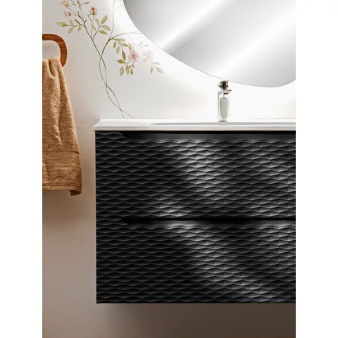 Mosdó alá szekrény Ocean Black, 90 cm