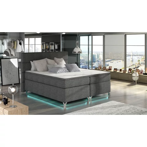 Amadeo 160X200, Ledes Boxspring ágy, Sötét szürke, Savana 05