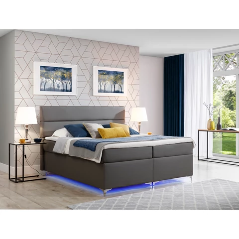 Amadeo 140X200, Ledes Boxspring ágy, Szürke, Lágy 29